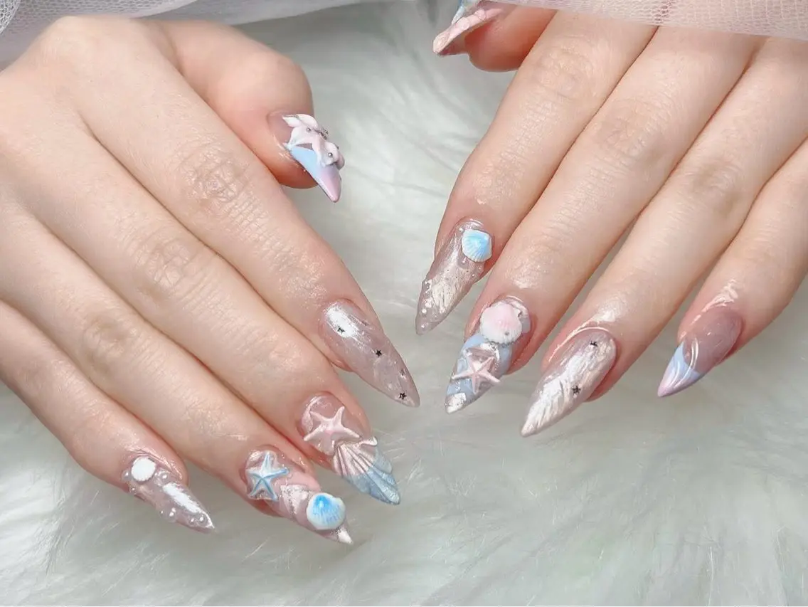 キッズ ネイル グラデーション 韓国ネイル マグネットネイル ニュアンスネイル オフィスネイル ハンドネイル Hana Rose Nailのネイルデザイン