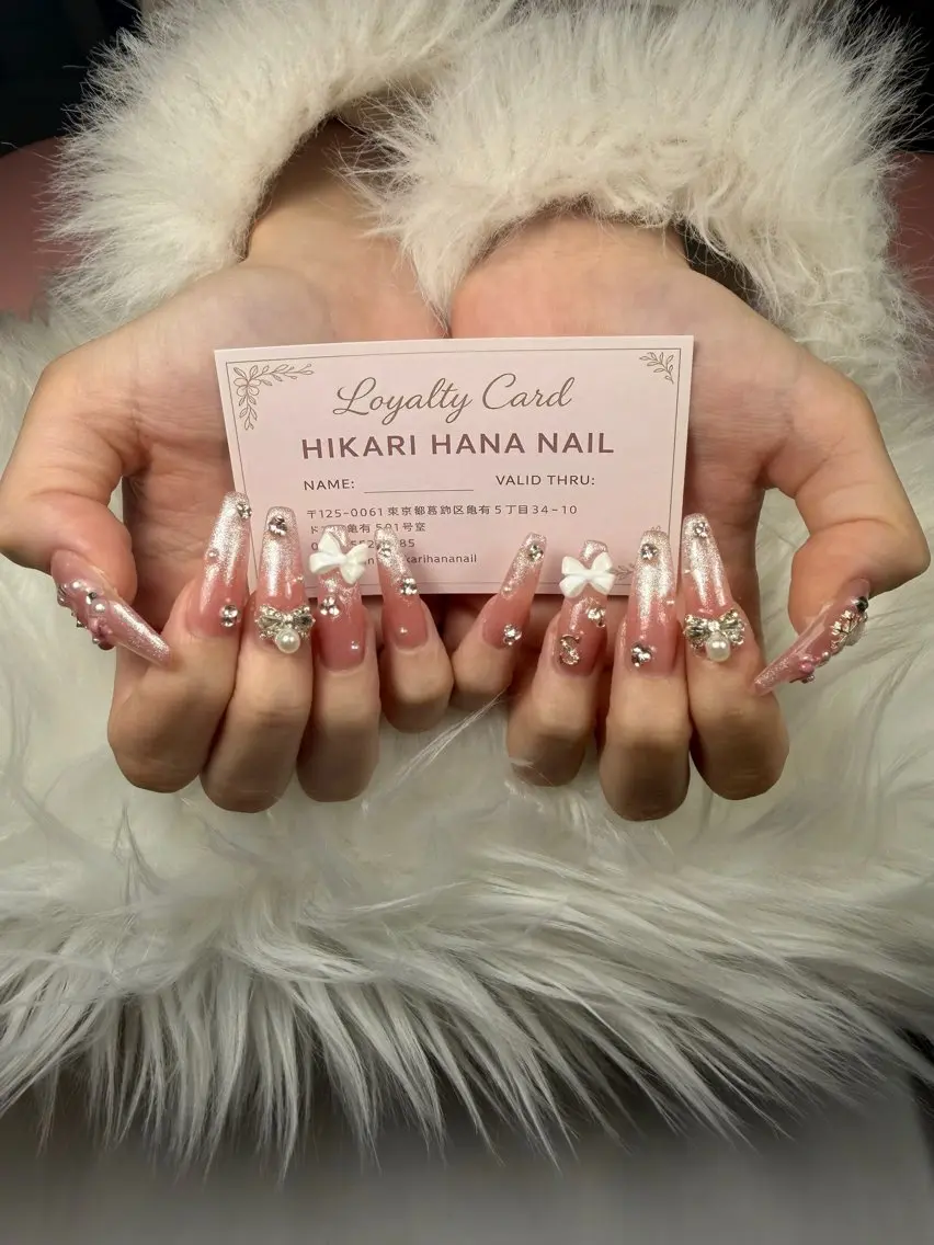 ネイル チークネイル フレンチネイル グラデーション キラキラネイル 韓国ネイル HIKARIHANA NAILのネイルデザイン