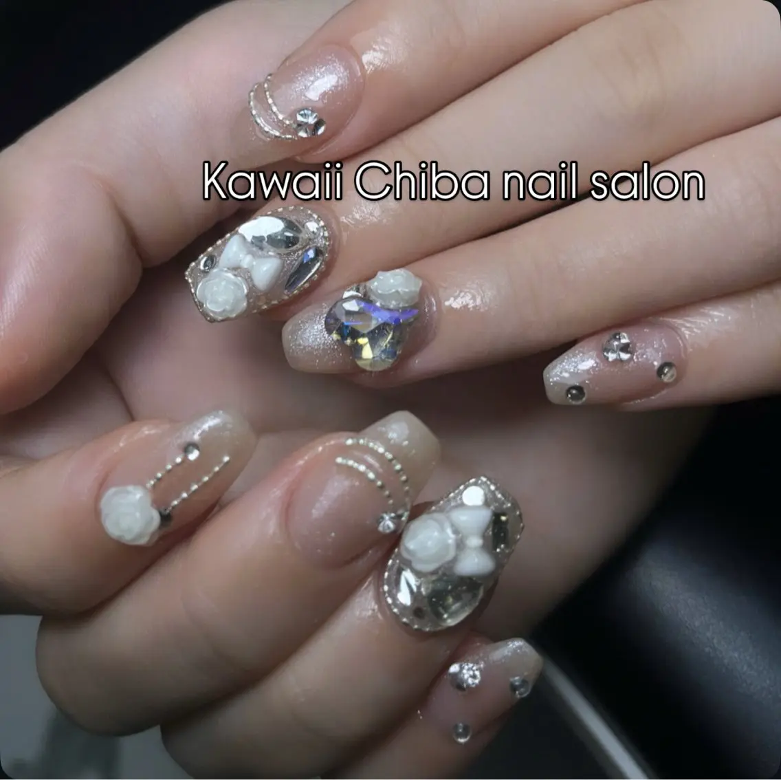 ネイル 長さ出し フレンチネイル ジェルネイル ガーリー 韓国ネイル Kawaii Chiba nailのネイルデザイン