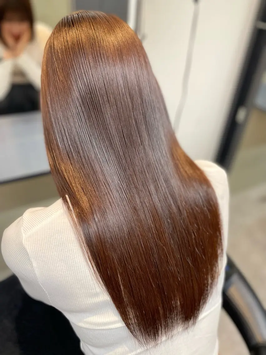 ロング 縮毛矯正 トリートメント 札幌クロスパーマ /🎀柴田ひな🎀のヘアスタイル