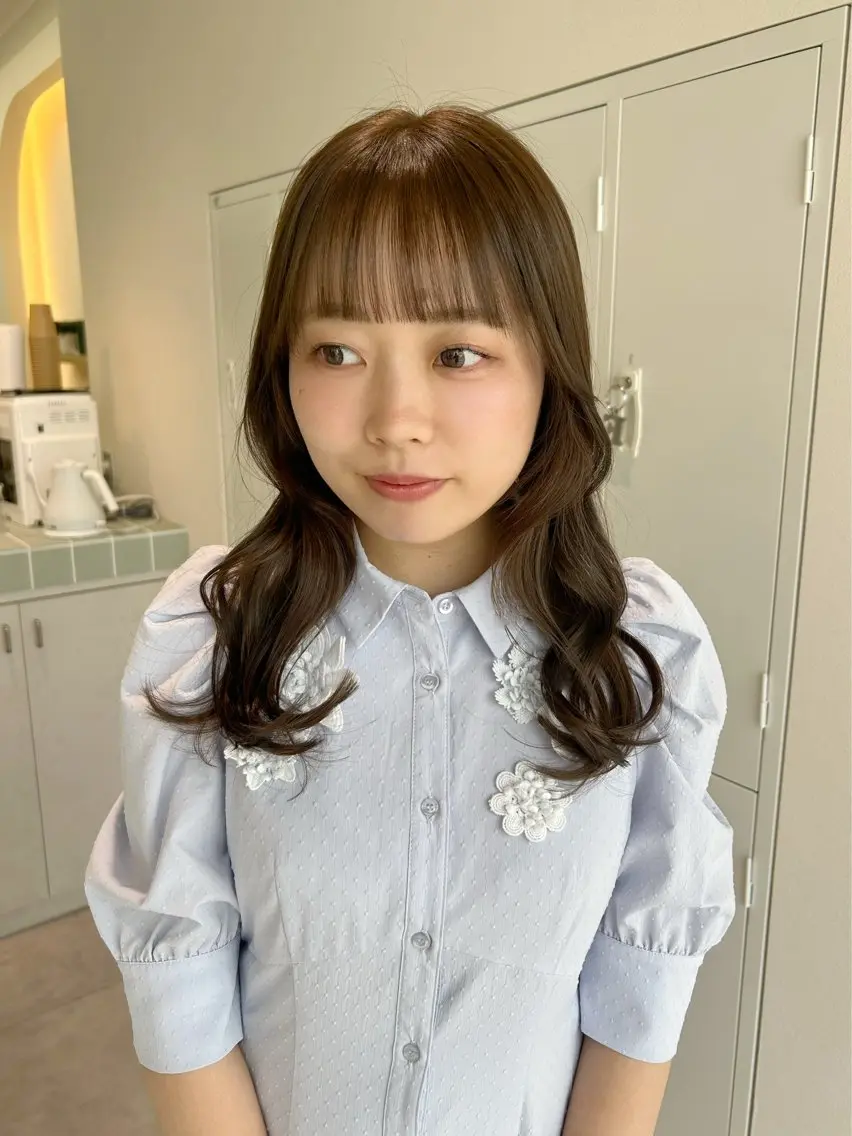 セミロング カット ヘアカラー トリートメント newi広島/ akiのヘアスタイル