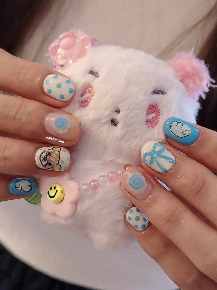 ネイル ハンドネイル 3dパーツ/流行り 👧shushu❤️のネイルデザイン