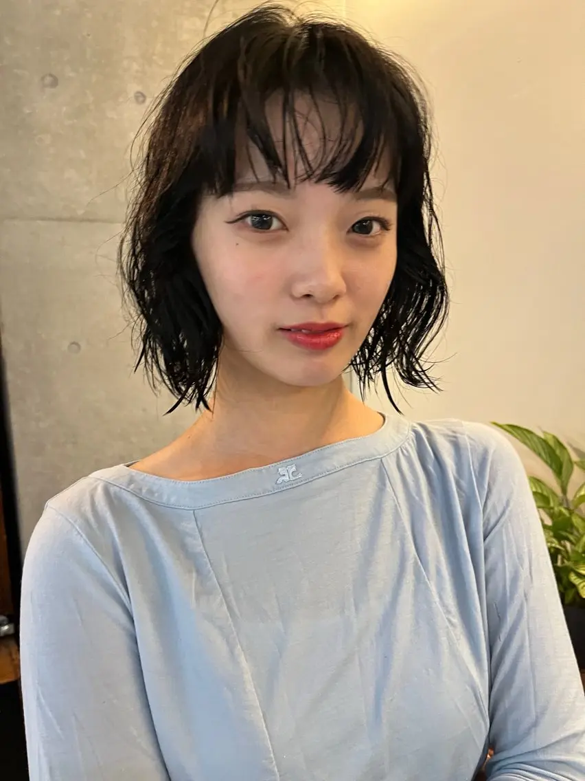 ショート ショートボブ ボブ くせ毛 ショートヘア レイヤーカット\ウル フ　chinatsuのヘアスタイル