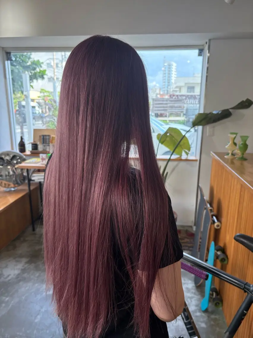 ロング ヘアカラー ノハナ💜北谷 BY MY SIDEのヘアスタイル