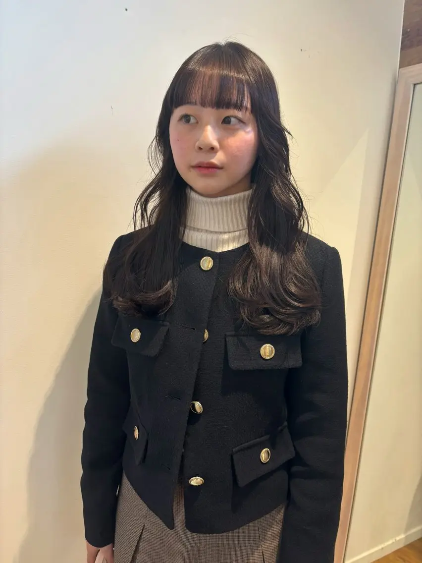 ロング 韓国風ヘア ヘアカラー 津田 里菜のヘアスタイル