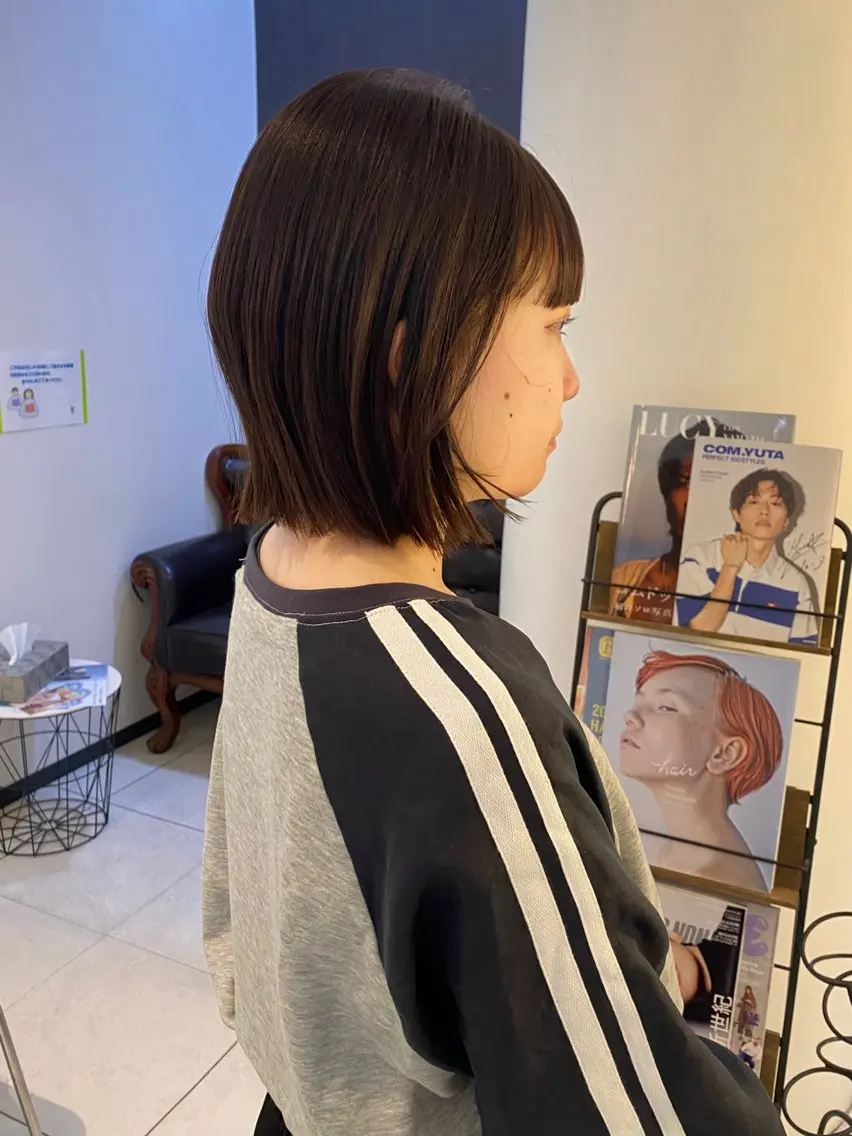 ショート カラー ボブ カット ヘアカラー トリートメント mai / linoah˚✧のヘアスタイル