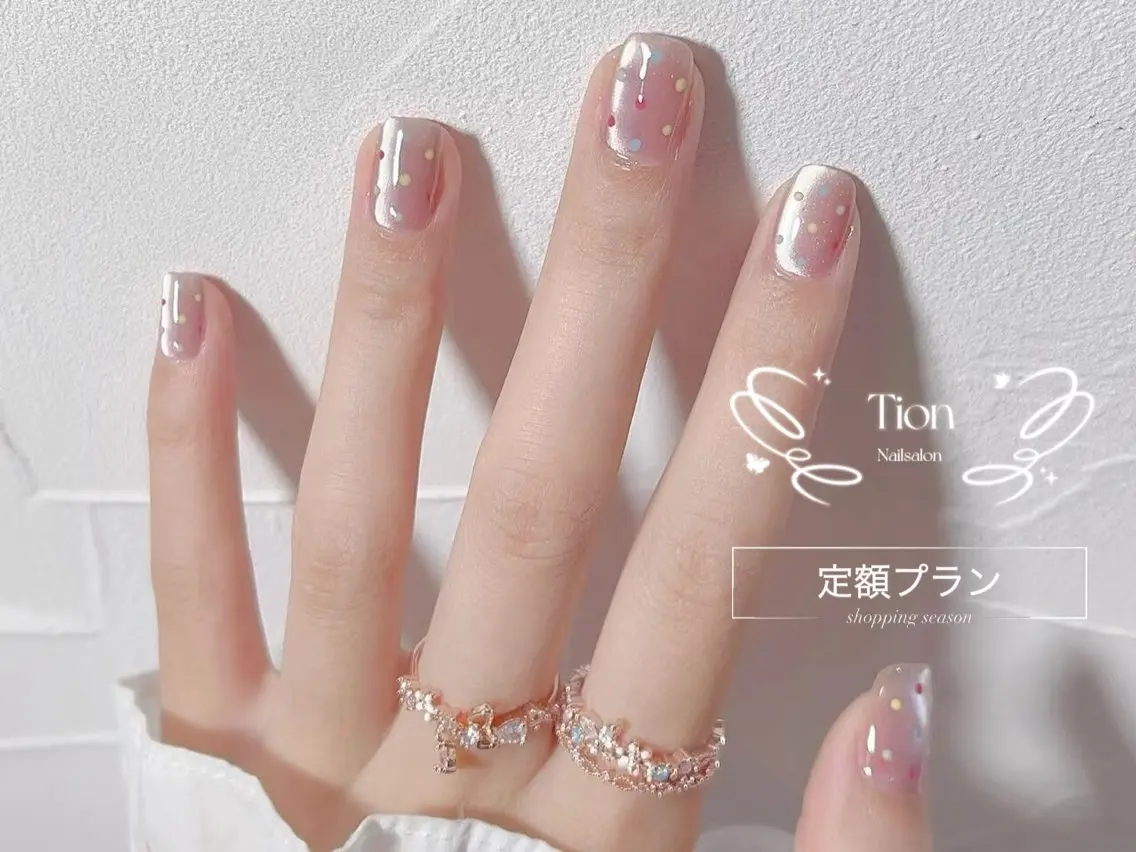 ネイル チークネイル 長さ出し フットネイル フレンチネイル ジェルネイル Nailsalon Tion 川崎店のネイルデザイン