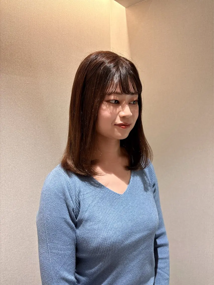 ミディアム カラー ベージュカラー 髪質改善カラー ベージュ🤎YUMEのヘアスタイル