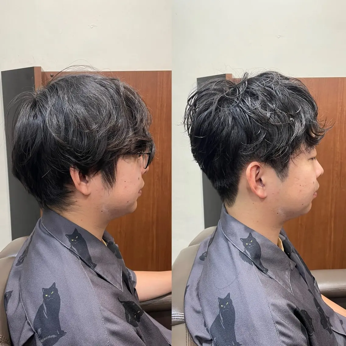 ショート パーマ メンズ カット パーマ 💈トレサンパ 💈金山駅✂︎愛実のヘアスタイル