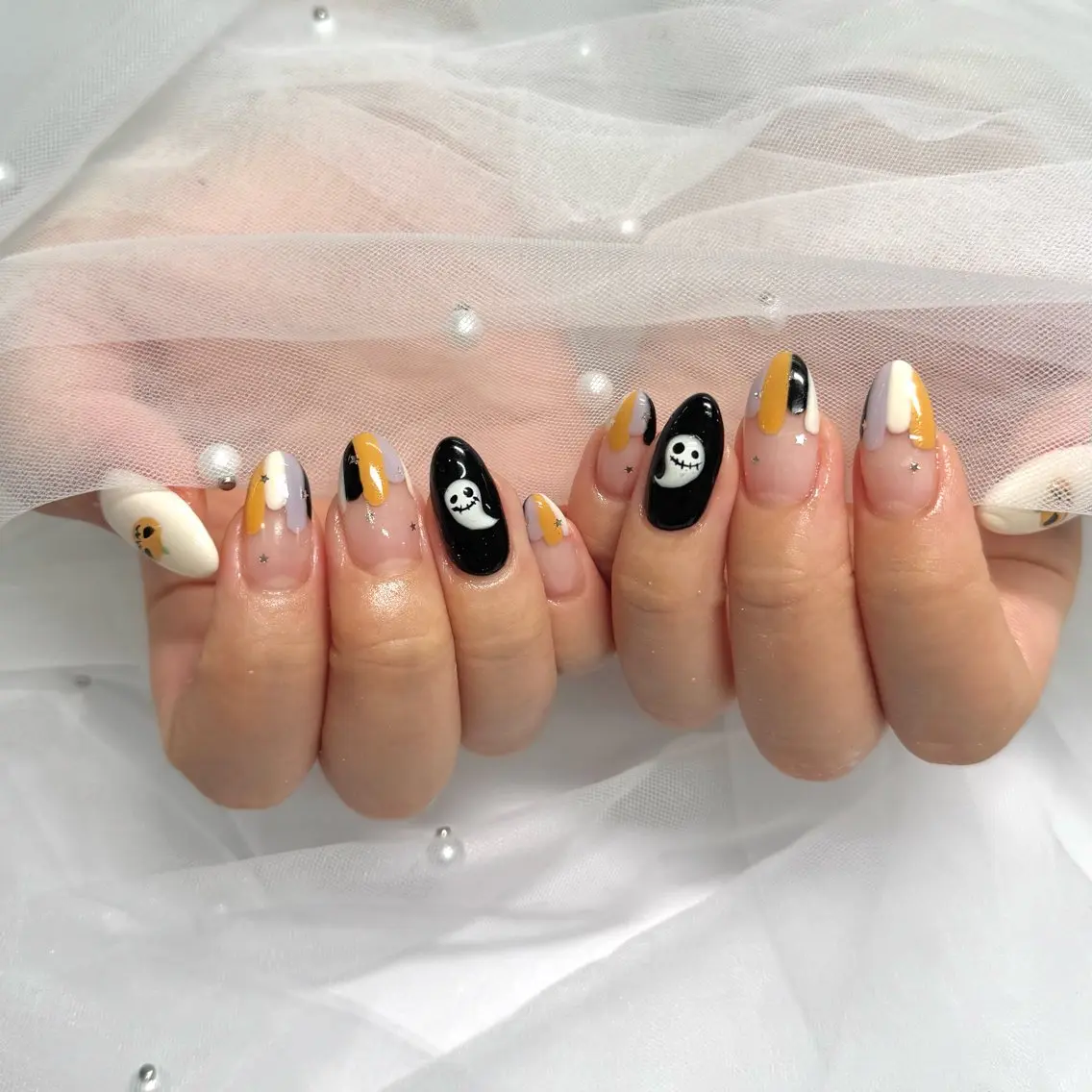 ネイル ハロウィン 持ち込み ハンドネイル 🫧Rio🫧ネイル /渋谷🫧ワンホンのネイルデザイン