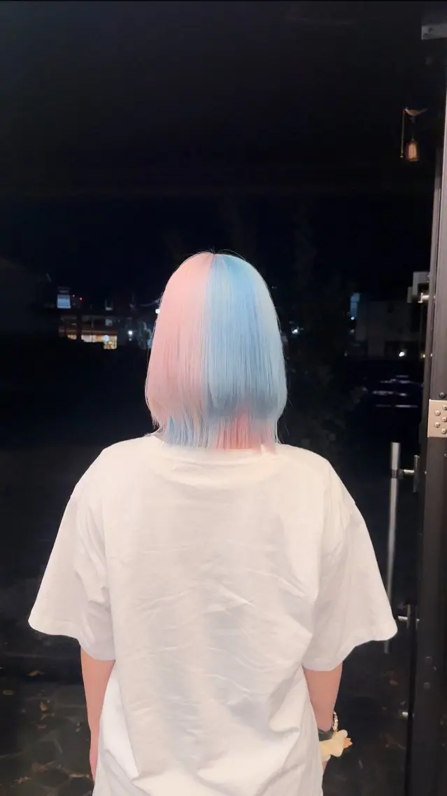 ショート カラー ヘアカラー トリートメント ルプラボウ/梨菜/ ハイトーン/ブリーチのヘアスタイル