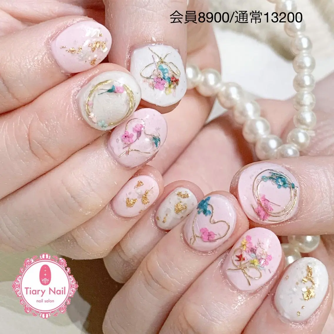 ネイル 桜ネイル 長さ出し オフィスネイル スカルプネイル シンプルネイル 💗🪽Tiary Nail🪽💗のネイルデザイン