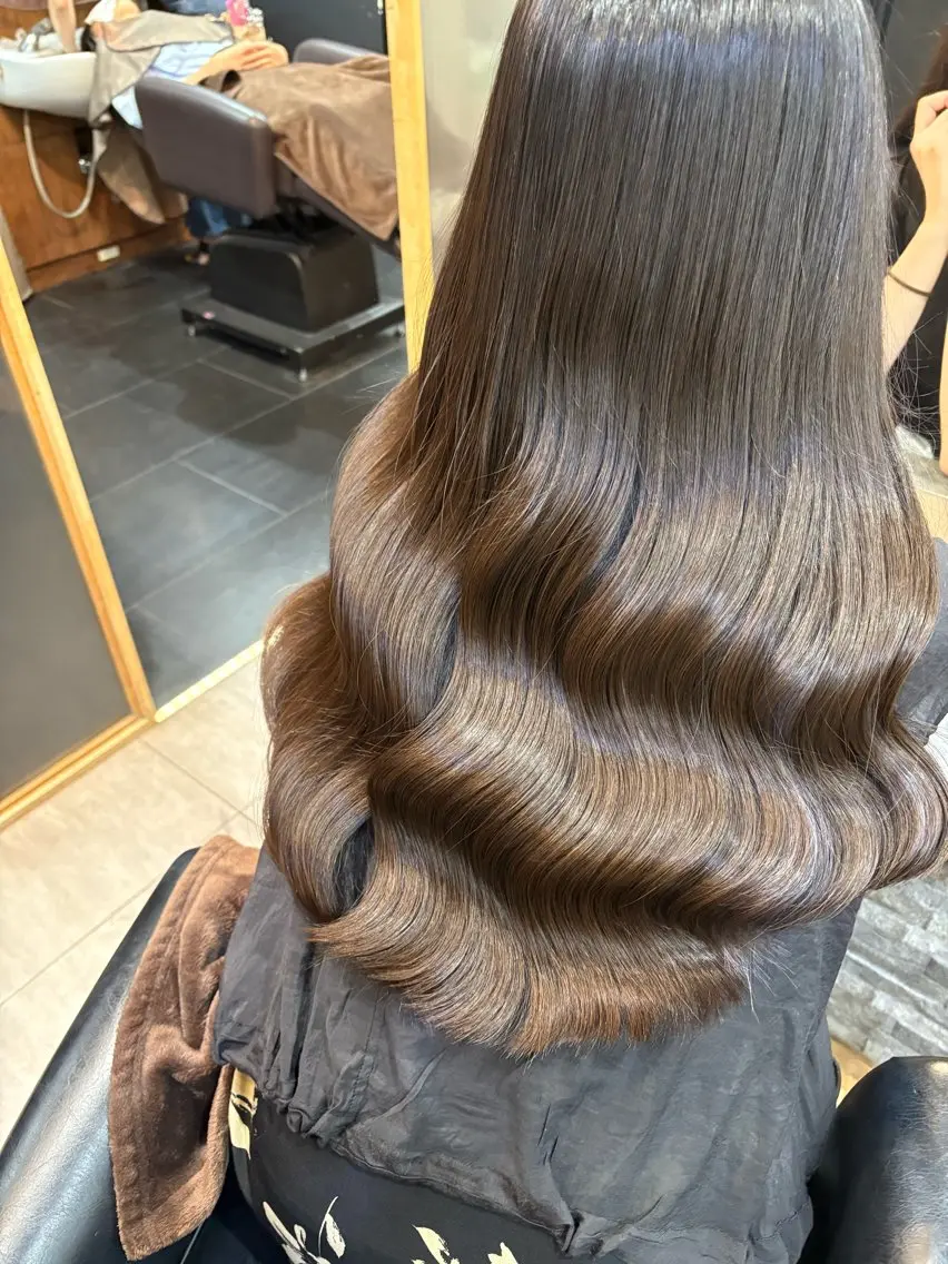 ロング ヘアカラー エクステ 横浜lapis amaneのヘアスタイル