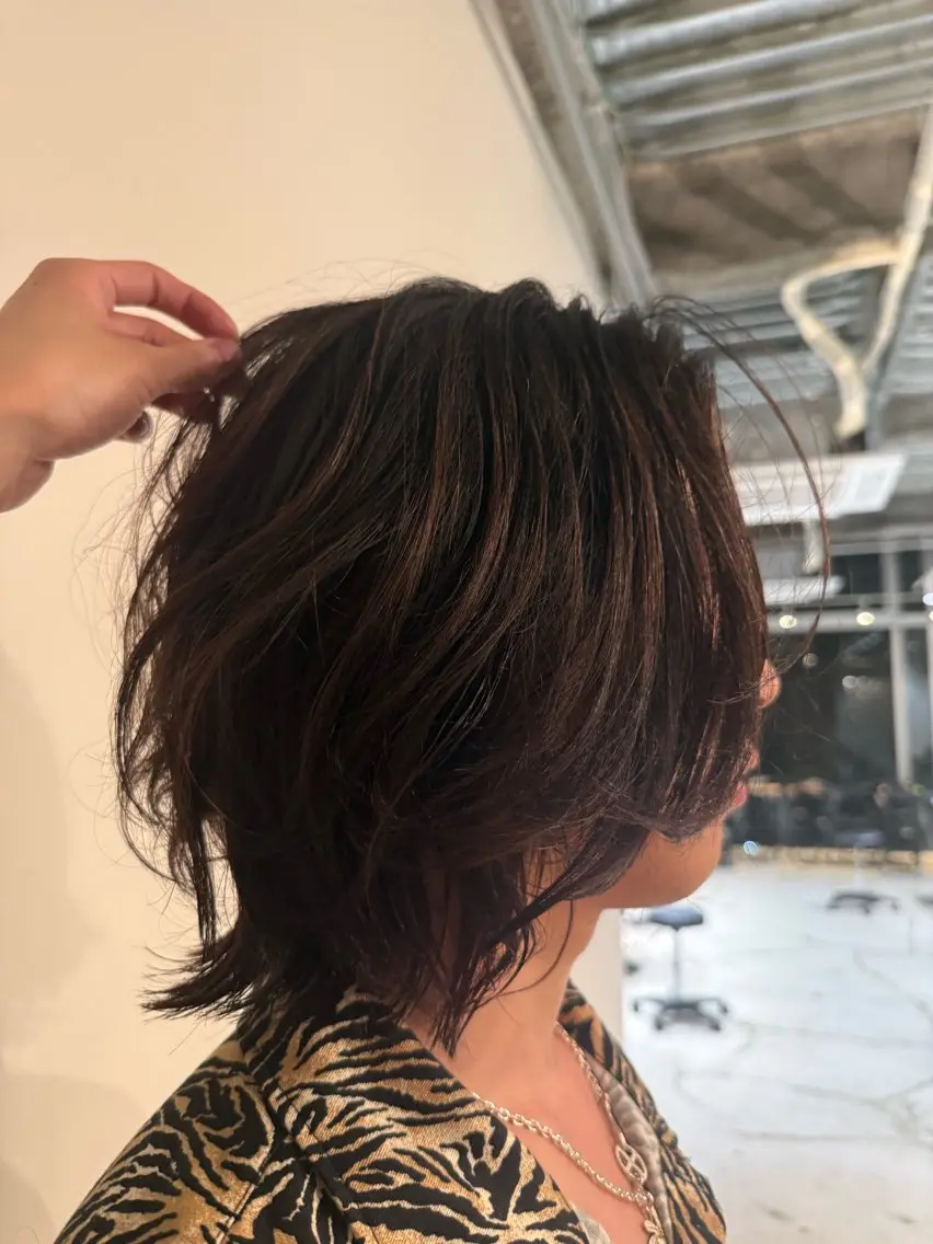 ミディアム パーマ ミディアムパーマ ニュアンスパーマ 暖色カラー🌈／ パーマ🌀／凜太郎のヘアスタイル