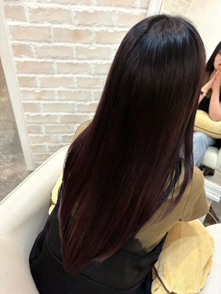 ロング カラー イルミナカラー ラベンダーカラー レイヤーカット カット ヘアカラー トリートメント valentine 木津✨髪質改善のヘアスタイル