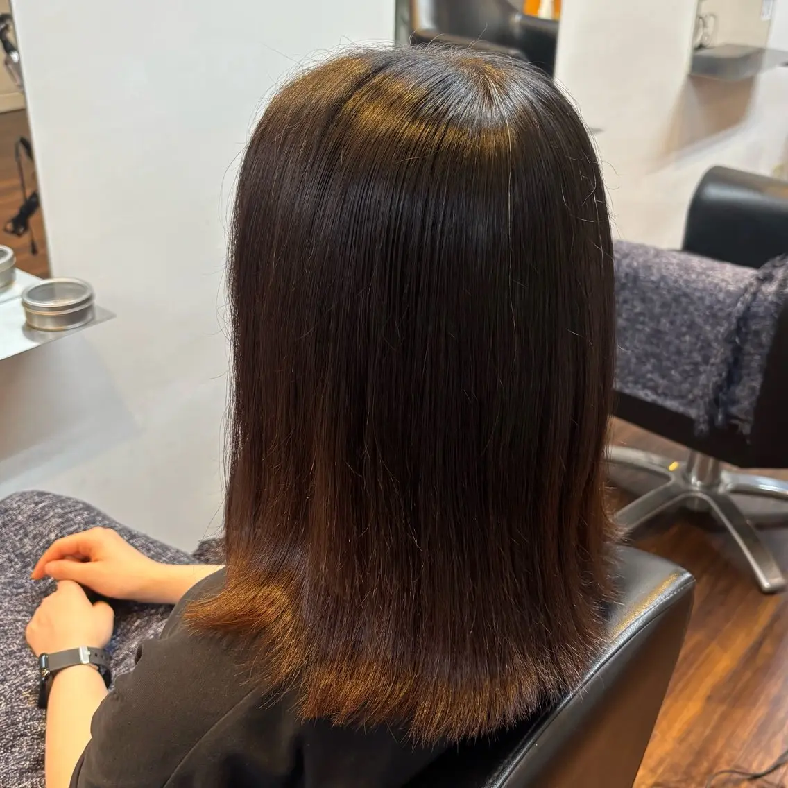 ミディアム 外ハネヘア カット トリートメント HONOKA 【block*】のヘアスタイル