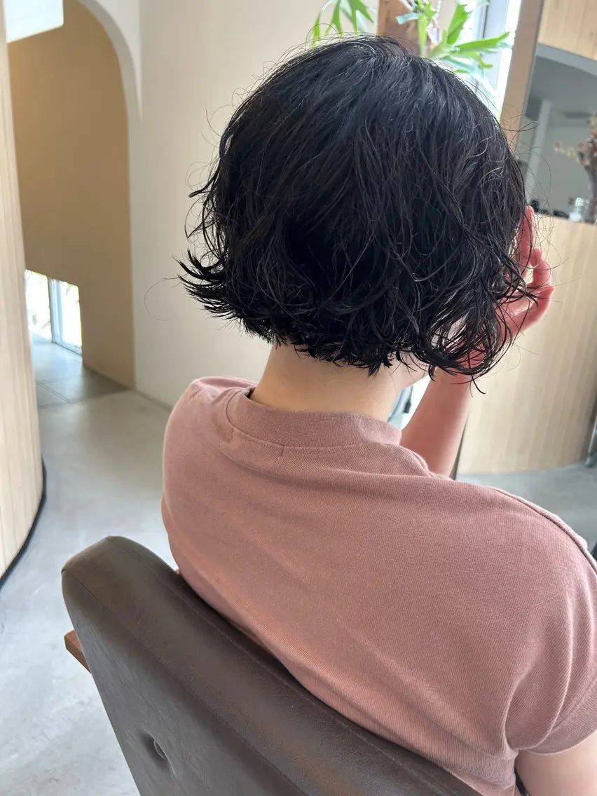 ショート パーマ カット パーマ 綿貫 美雪のヘアスタイル