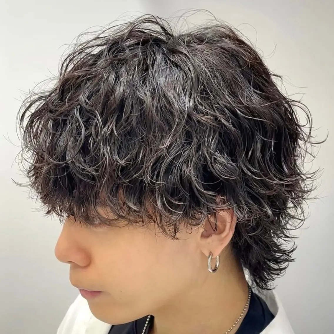 ミディアム パーマ ヘアアレンジ メンズ fifth 石川 凪のヘアスタイル