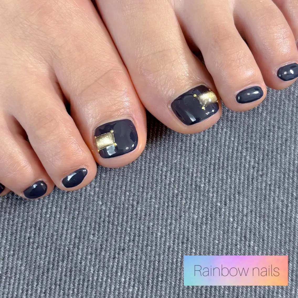 ネイル フットネイル Rainbow nailsくろちゃんのネイルデザイン