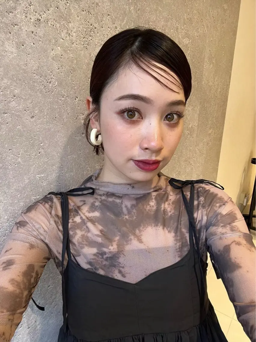 ヘアアレンジ おしゃれ暖色カラー ゆあんのヘアスタイル