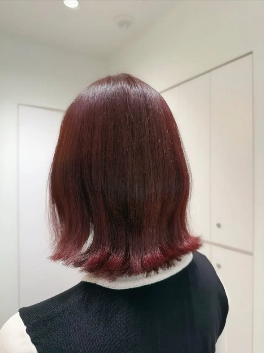 ミディアム カット ヘアカラー 宮澤 美幸のヘアスタイル