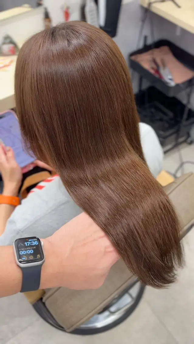 ロング ヘアカラー ひらやま りょういちのヘアスタイル