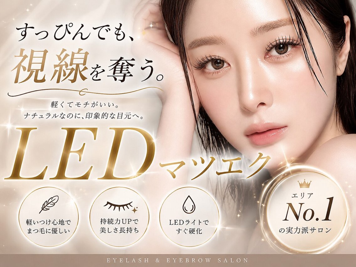 【🎀モチ1.5倍UP!!🎀】 22日​〜​31日限定⭐️LED束感マツエク80​〜​120本⭐️(オフ込/コーティング無料)の写真