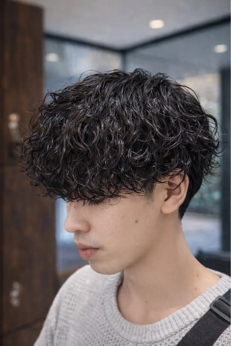 ショート パーマ メンズ メンズパーマ 波巻きパーマ カット パーマ トリートメント 🇺🇸サーフカール 🇺🇸ケンシロウのヘアスタイル