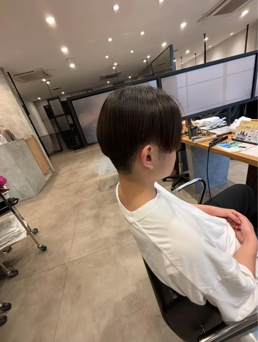 ショート カット 縮毛矯正 馬場 一輝のヘアスタイル