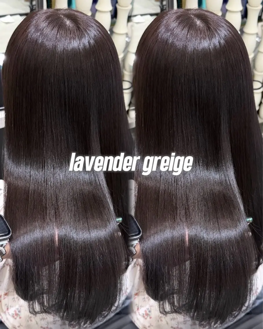 ロング カラー 透明感カラー グレージュ ラベンダーカラー ラベンダーグレージュ ラベンダーグレー ヘアカラー トリートメント 透明感×髪質改善🌀 カナ 銀座のヘアスタイル