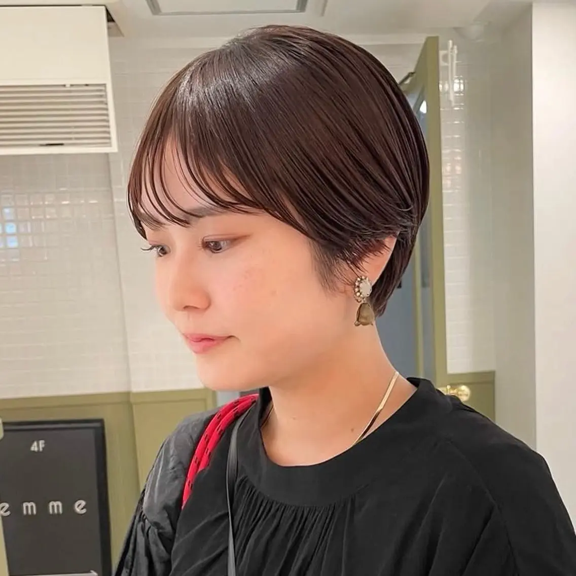 ショート 丸みショート ショートヘア 🎯🦖ʜᴀɴᴀ 似合わせショート🌷のヘアスタイル