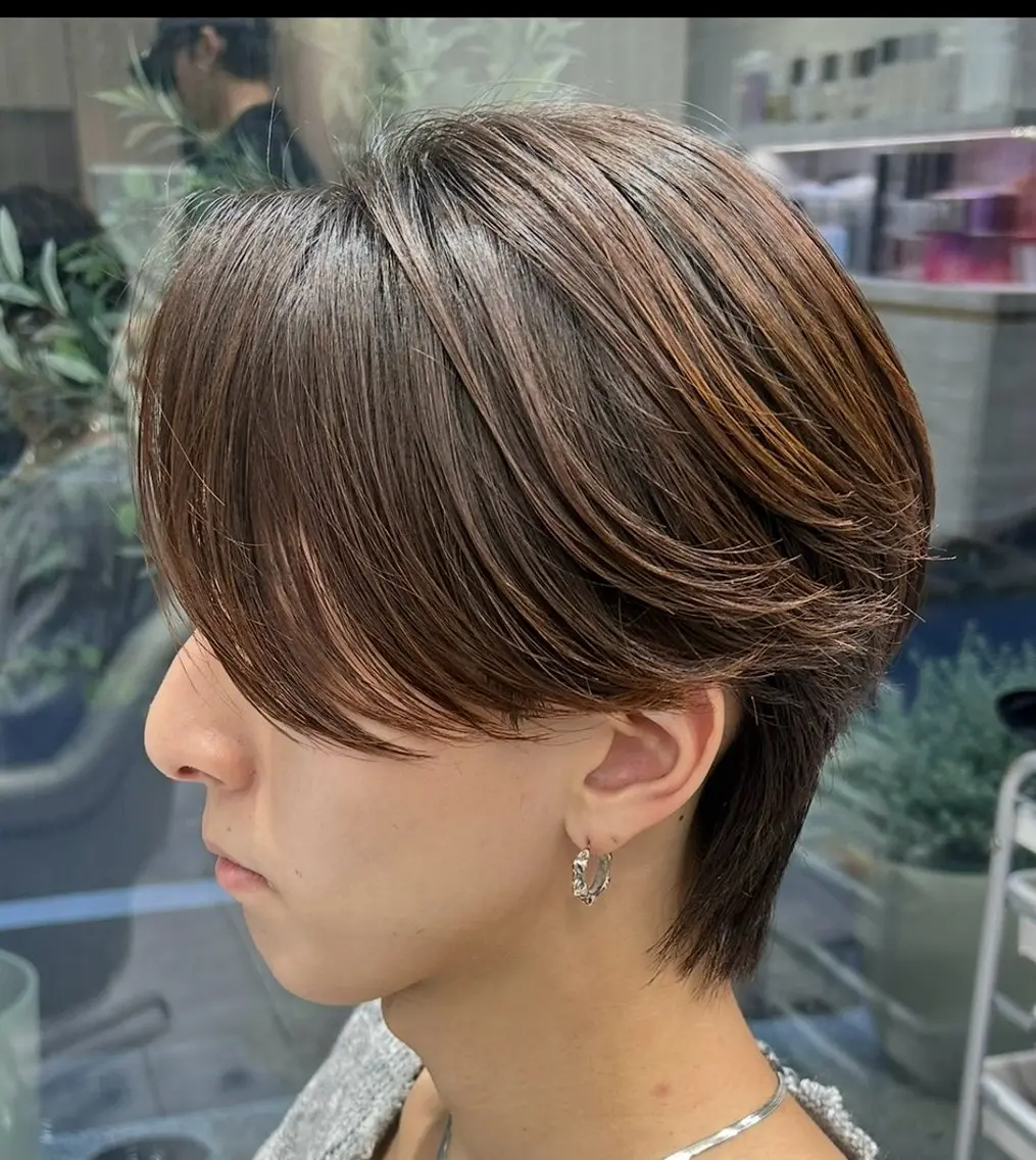 ショート パーマ メンズ カット パーマ 岩城 滉成のヘアスタイル
