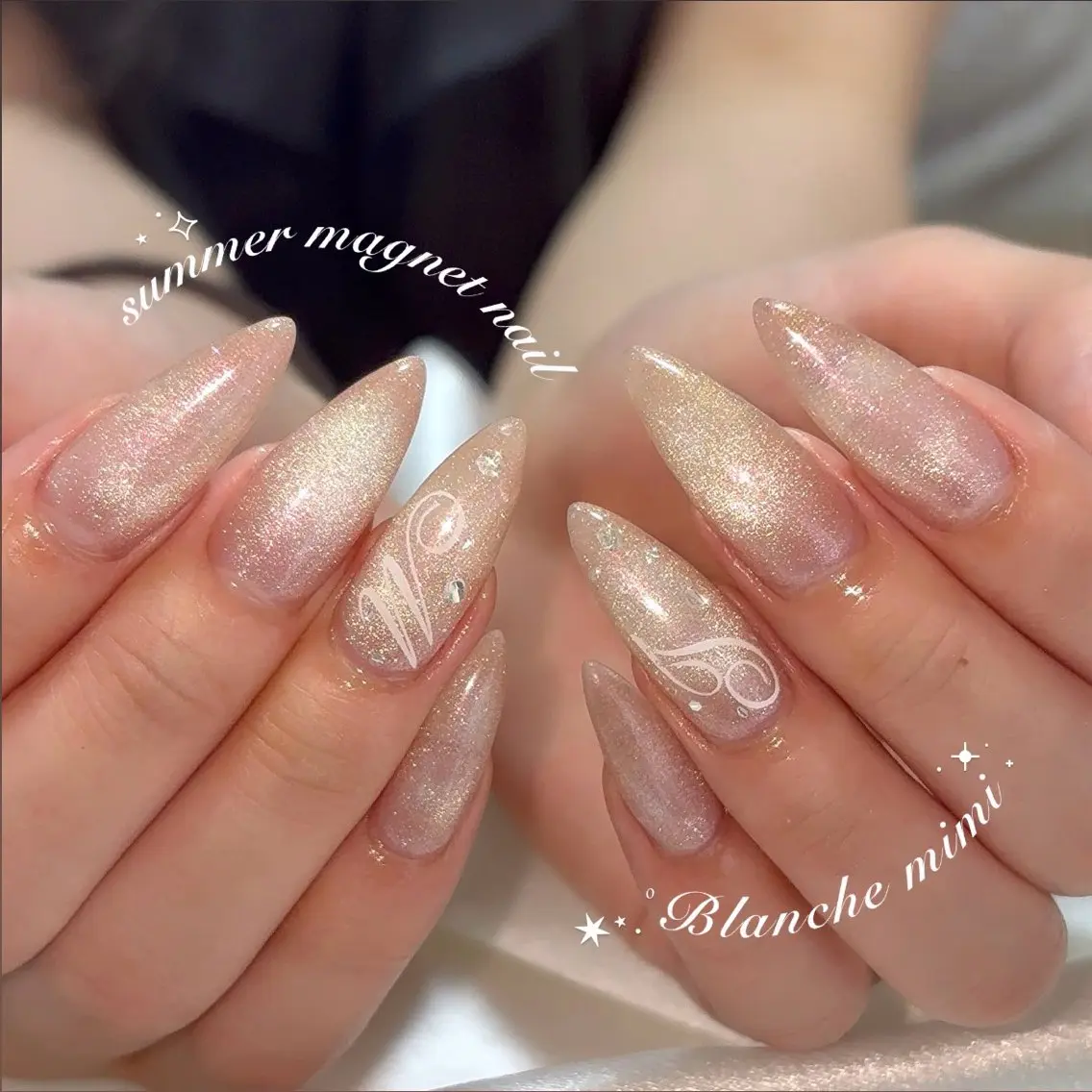 ネイル アートネイル ハンドネイル Blanche mimi.u_aのネイルデザイン