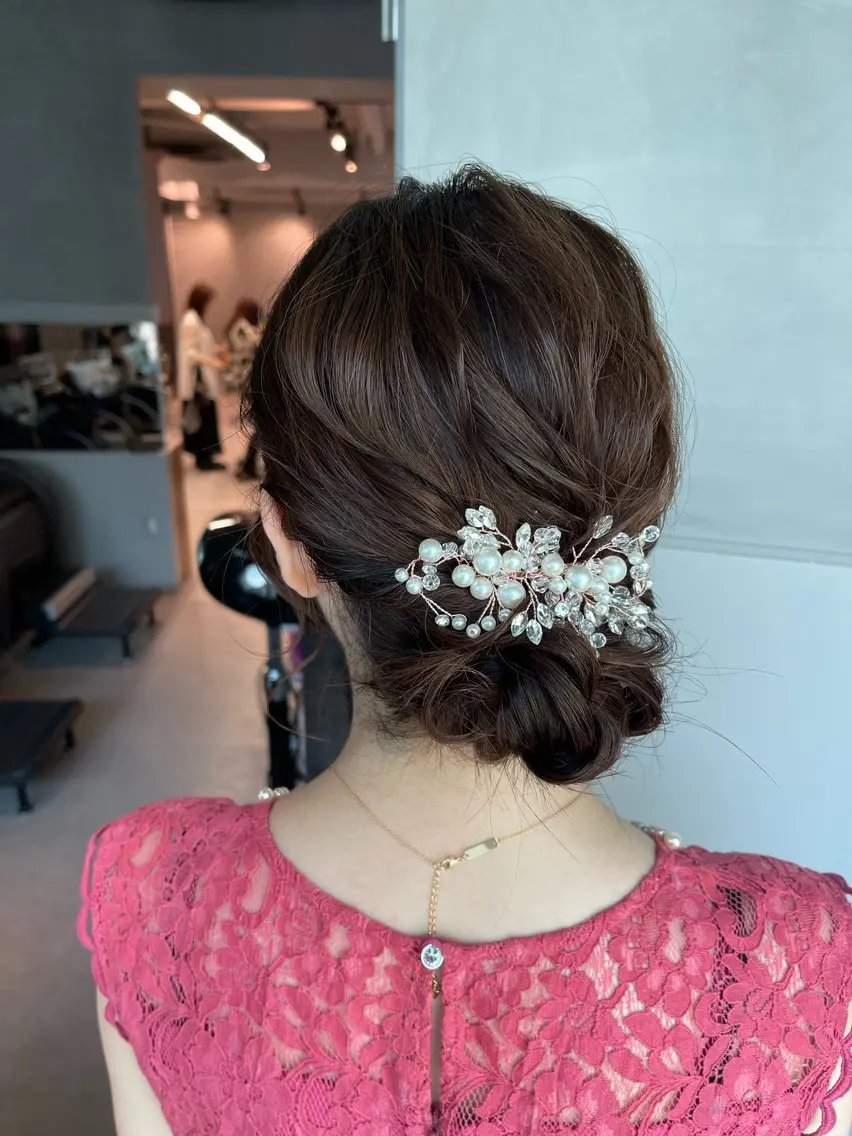 ヘアアレンジ 結婚式・ブライダル 卒業式のヘアスタイル charm《銀座》 ヘアセット/縮毛矯正のヘアスタイル