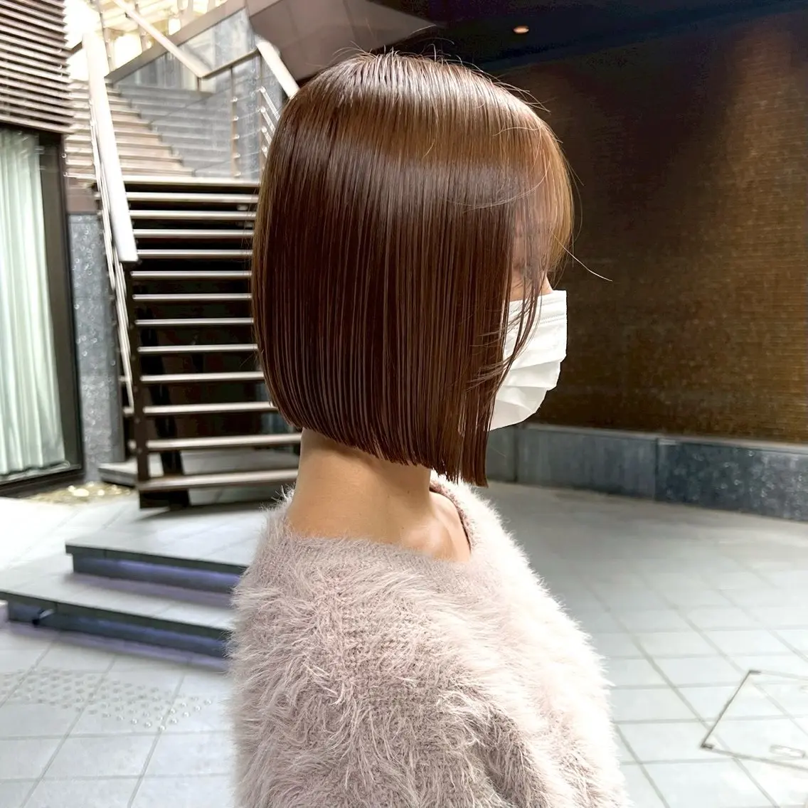 ミディアム カット 縮毛矯正 トリートメント カットモデル募集/ 艶髪/ショウキのヘアスタイル