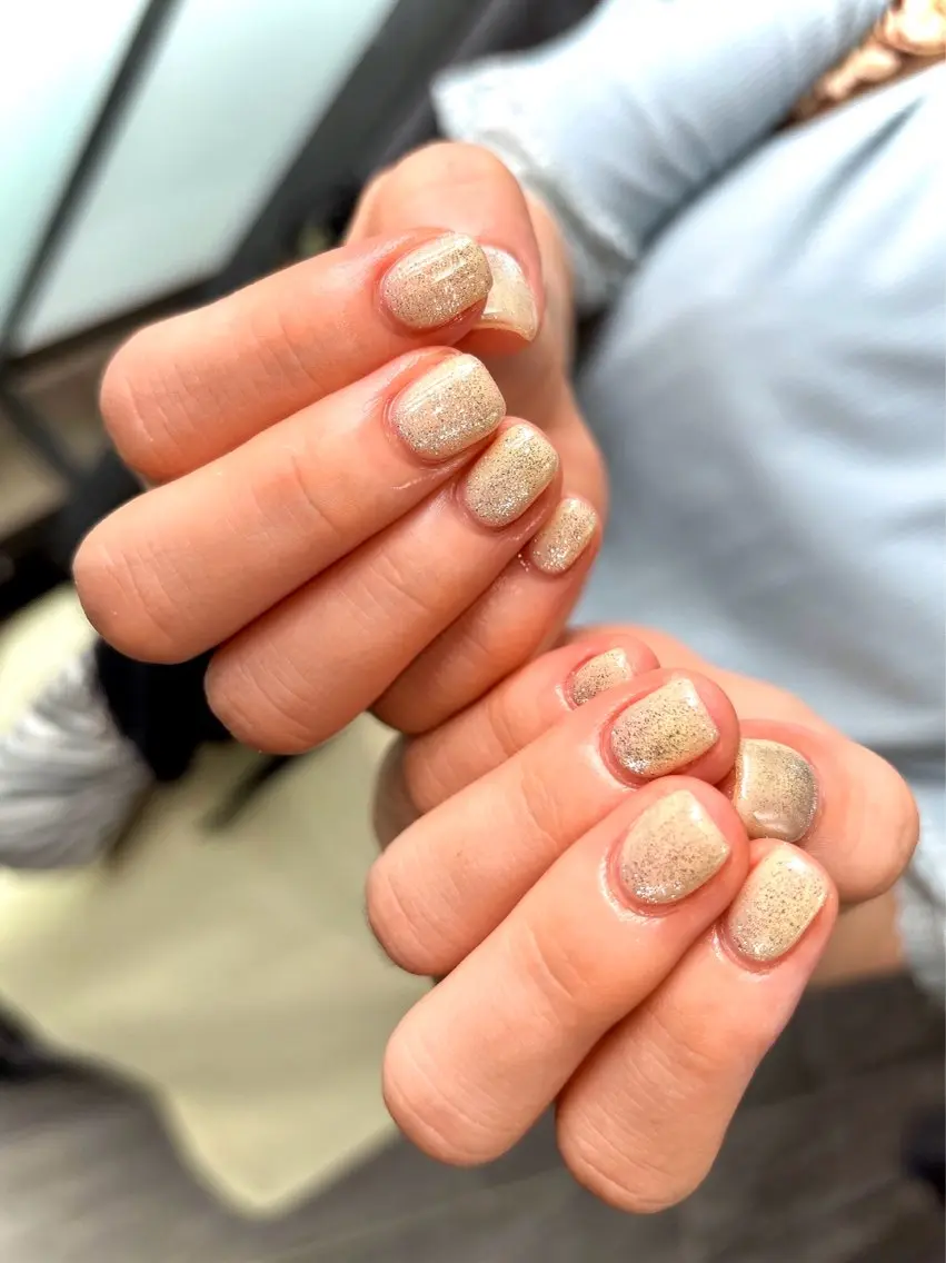 ネイル ラメ(グリッター) シンプルネイル 黄色 salon de tis/鈴木のネイルデザイン