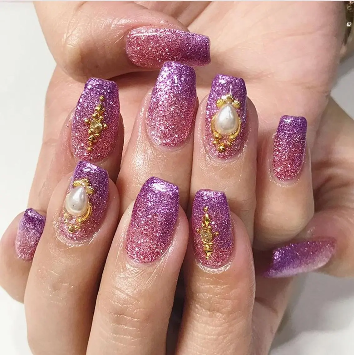 ネイル 渋谷／チップ長さ出し 👑アプレgel-xのネイルデザイン