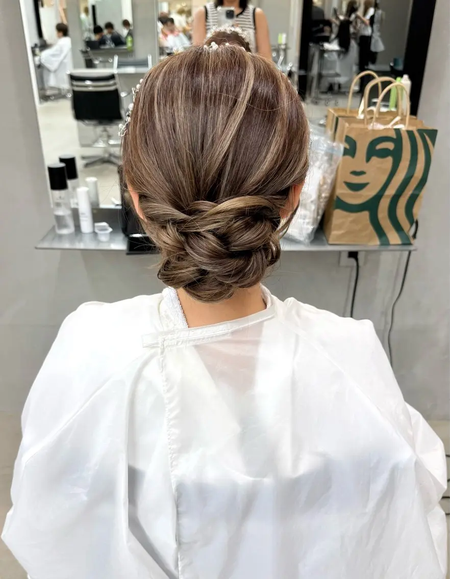 ロング ヘアアレンジ 結婚式・ブライダル 染谷 遥花のヘアスタイル