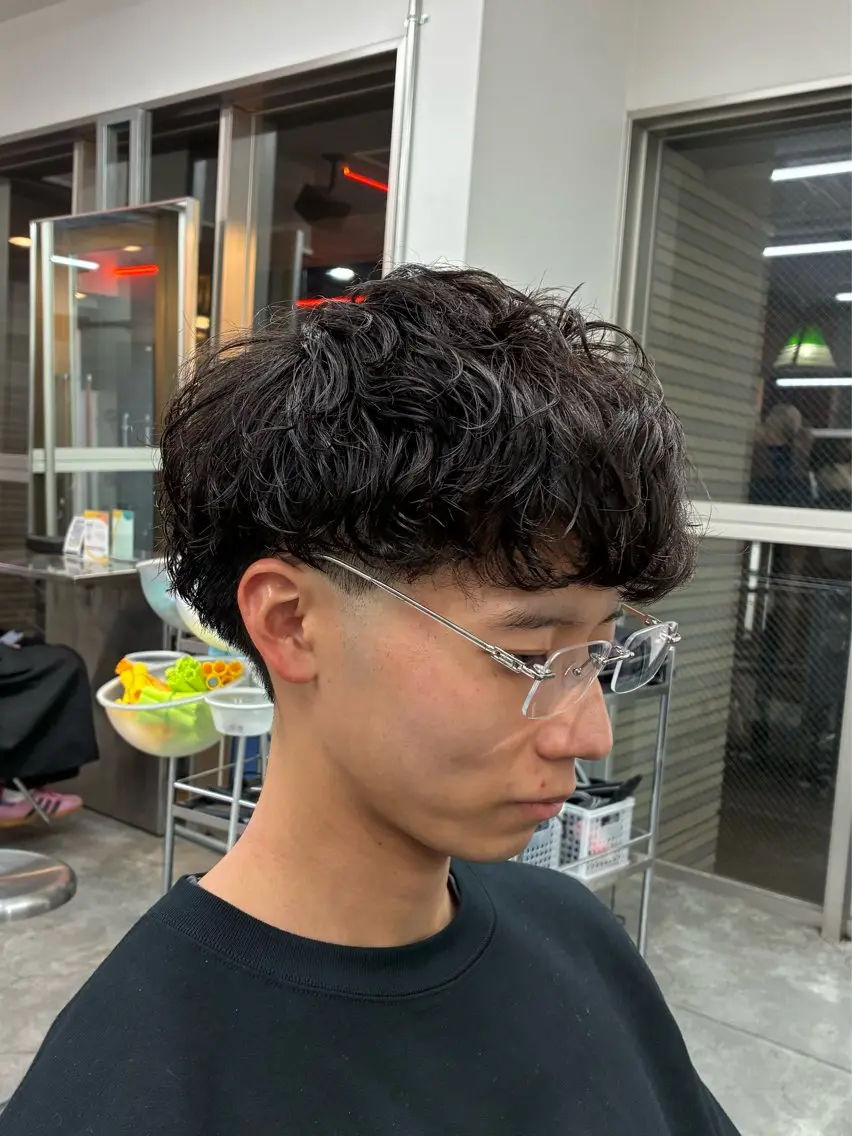 大人の短髪パーマ🎩メンズカット+ルーズパーマ+トリートメント【¥8000】の写真