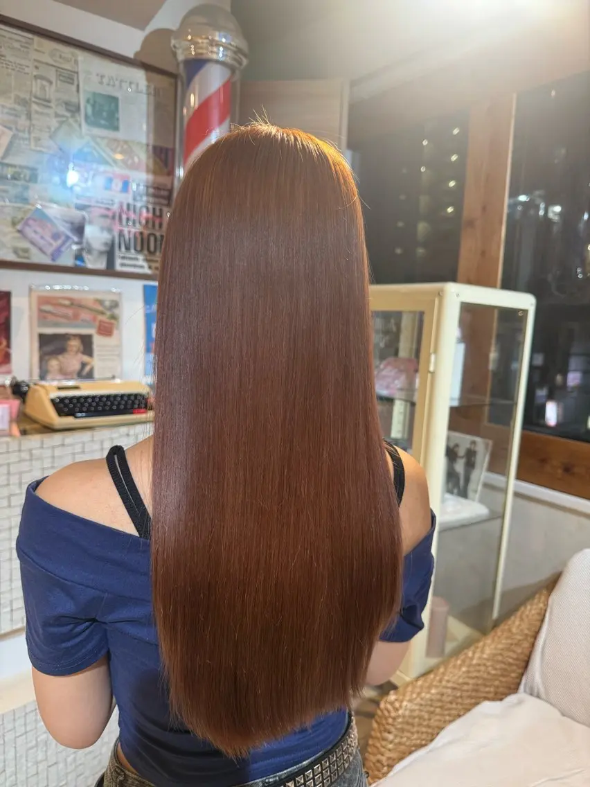 ロング 縮毛矯正 トリートメント ねね🍒ストレート/ 似合わせカラー🍒のヘアスタイル