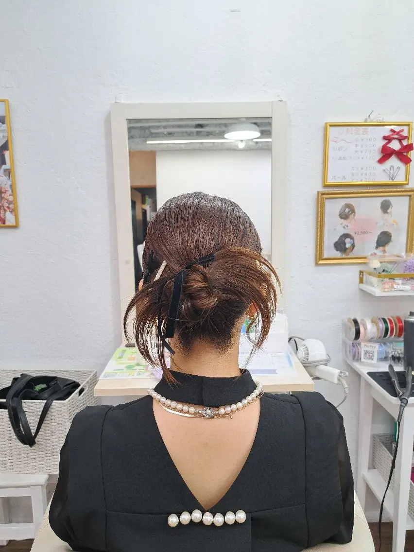 セミロング ヘアアレンジ ヘアセット GLOSS心斎橋🌹 はるなのヘアスタイル