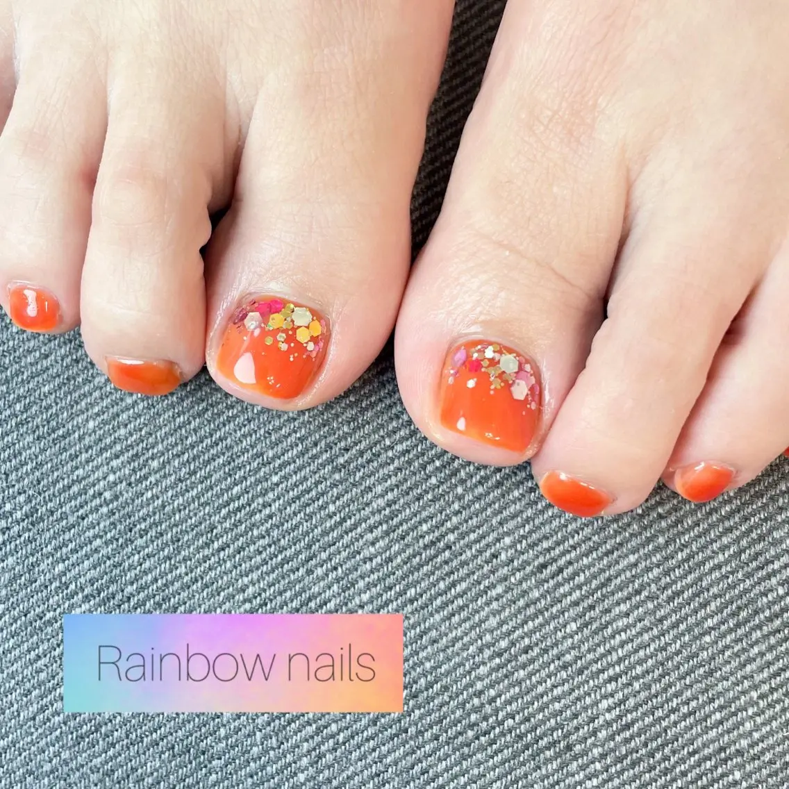 ネイル Rainbow nailsくろちゃんのネイルデザイン
