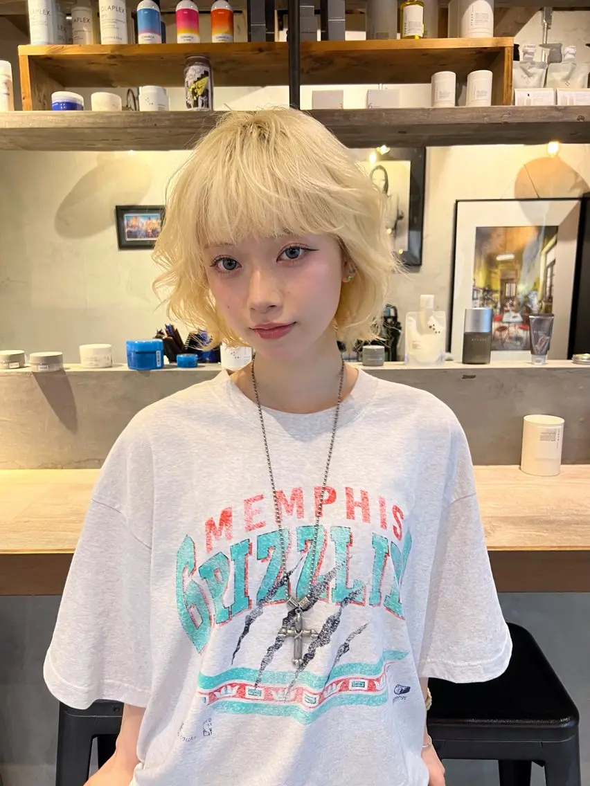 ミディアム カラー カット ヘアカラー muscali♡ 原宿.表参道のヘアスタイル