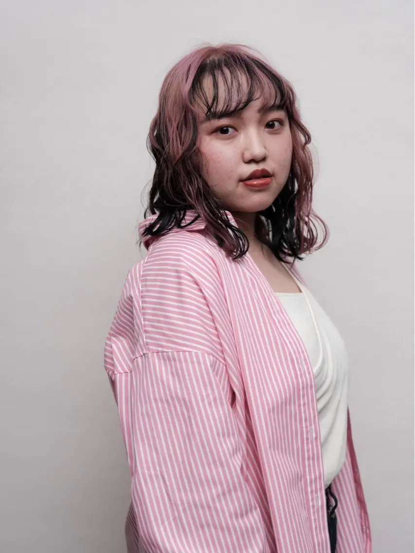 ミディアム カラー ピンクカラー ヘアカラー …a みおのヘアスタイル