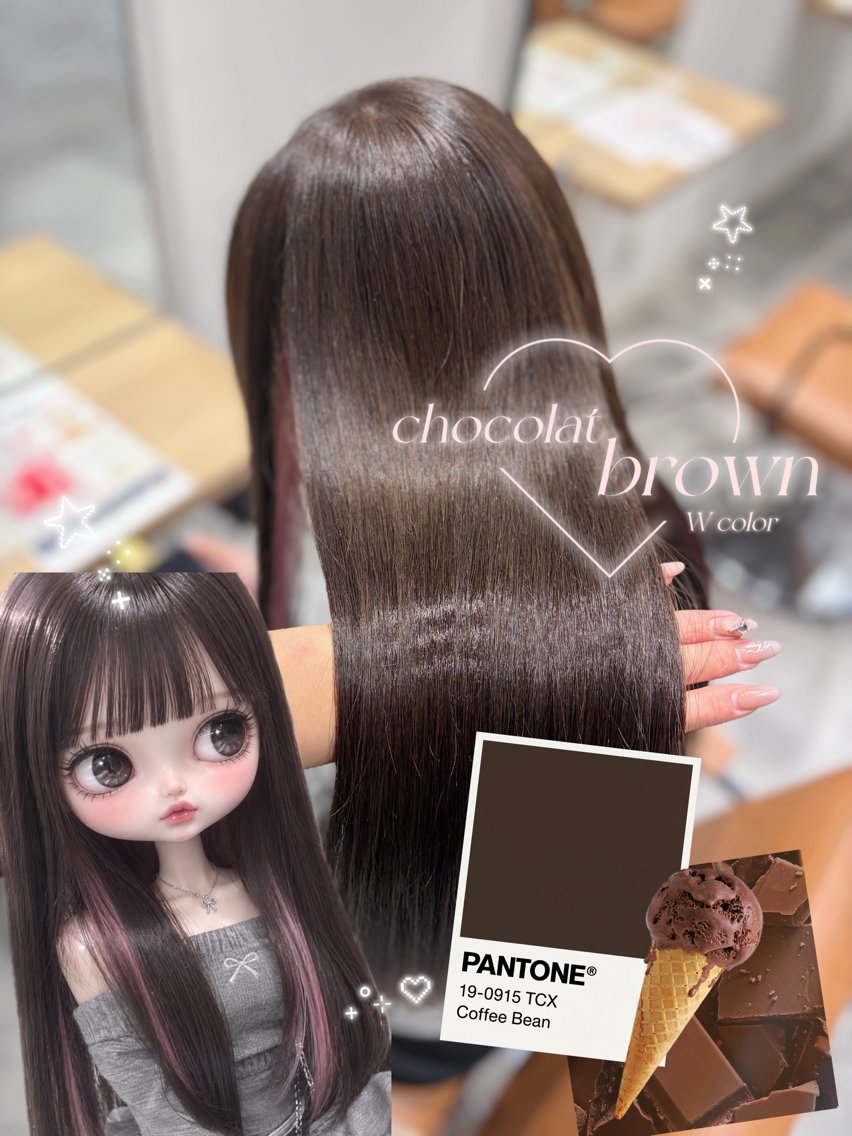 ロング カラー ブリーチ カット ヘアカラー non. ダブルカラー🎀🤍のヘアスタイル