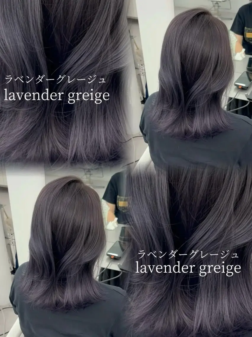セミロング カラー 透明感カラー グレージュ レイヤーカット カット ヘアカラー トリートメント 韓国ヘア/レイヤー/ 顔まわり足立遥奈のヘアスタイル