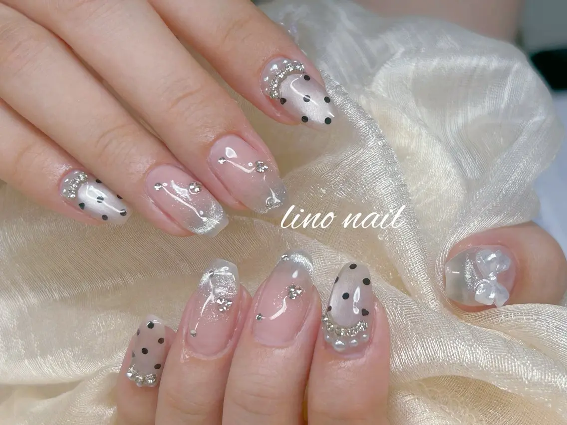 ネイル 長さ出し フットネイル 持ち込み 夏ネイル ワンホンネイル ハンドネイル Lino Nailのネイルデザイン