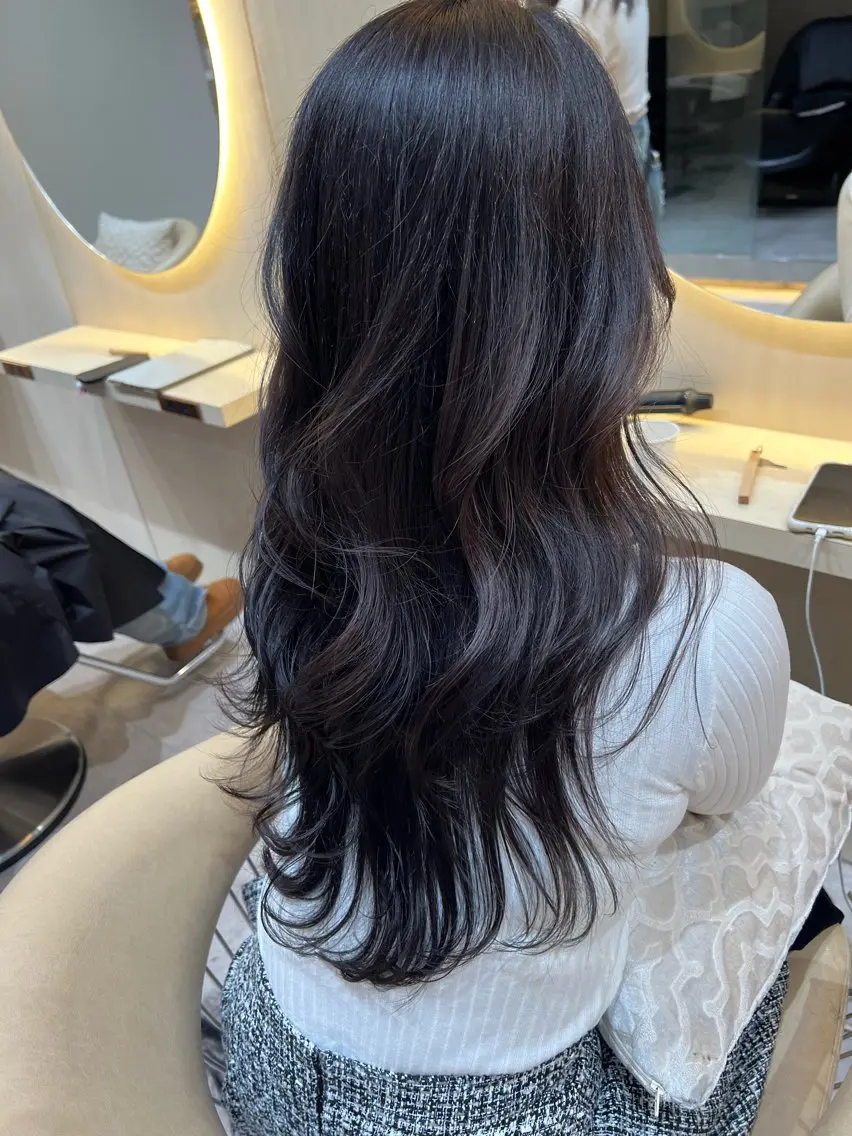 ロング カラー カット ヘアカラー トリートメント レイヤーカット/ 顔周り 五島巨幹のヘアスタイル
