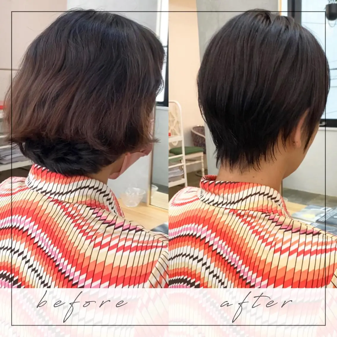 ショート 酸性ストレート くせ毛×ショート 上岡勇祐のヘアスタイル