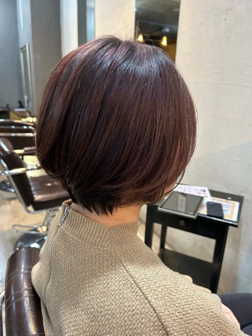 ショート ショートボブ ボブ ハイライト ショートヘア ヘアカラー 桜田 修未のヘアスタイル